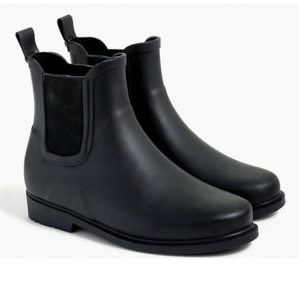 J. Crew Factory The New Chelsea Rain Boot in Black